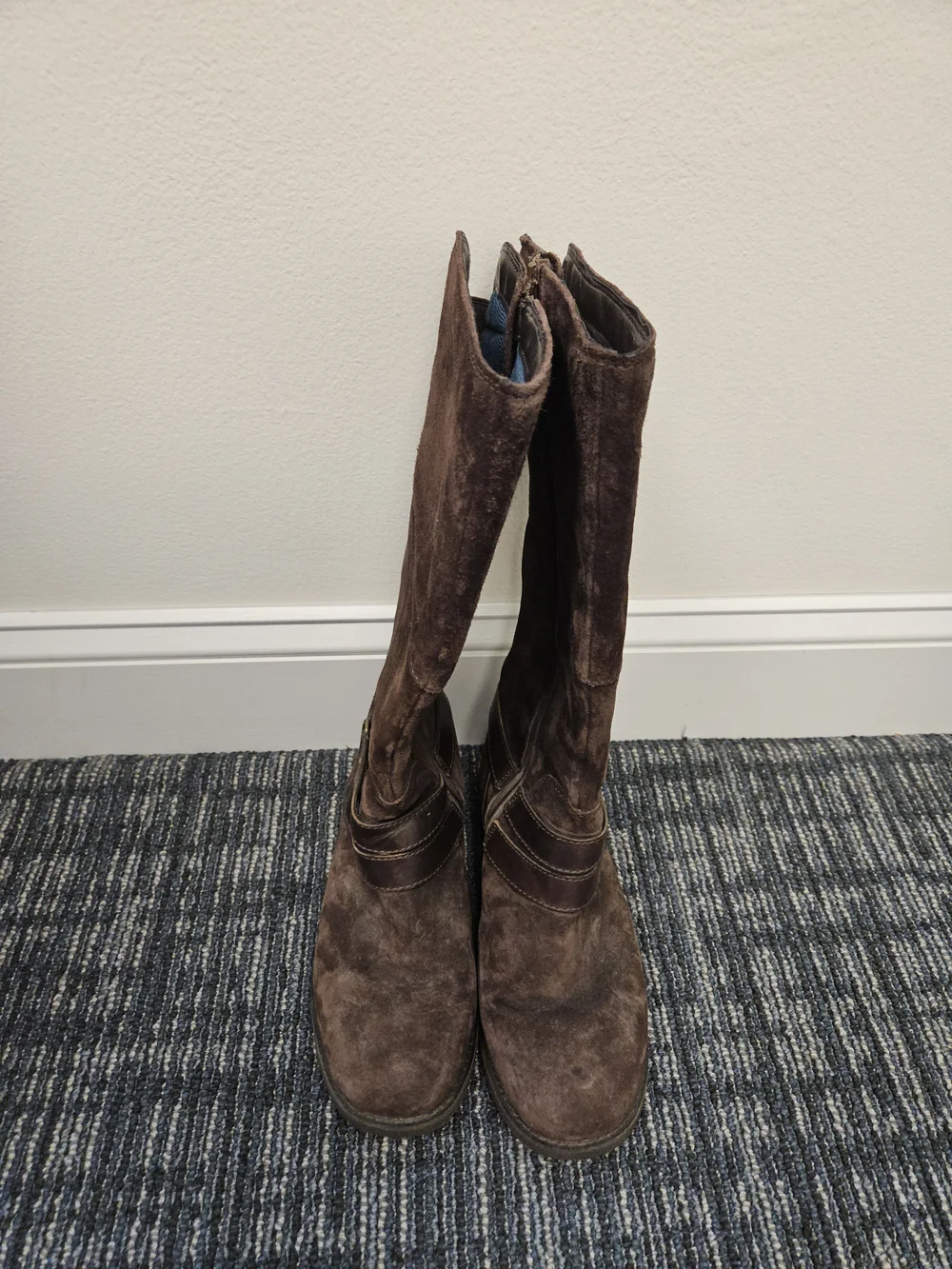 The North Face Brown Bridgeton Tall Leather Boots, Waterproof Primaloft, US 8.5